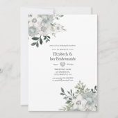 水色シルバーセージ花嫁ランチョン 招待状 (正面)
