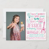 水色シンガー招待状（写真あり） 招待状 (正面)