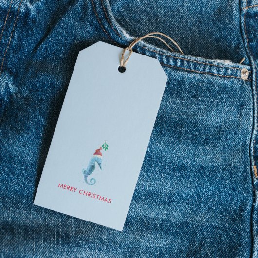 水色シーホースのミストレ航海のート ギフトタグ