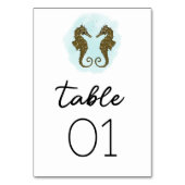 水色シーホース結婚のテーブル番号 テーブルナンバー (正面)