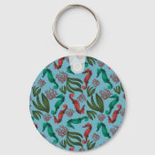 水色シーホース航海のパーソナライズされた キーホルダー (裏面)