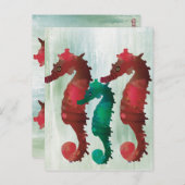 水色シーホース航海の ポストカード (正面/裏面)