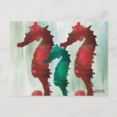 水色シーホース航海の ポストカード (裏面)