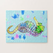 水色シーホース ジグソーパズル (横)