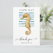 水色シーホース、ビーチ町、ケープメイ サンキューカード (スタンド正面)