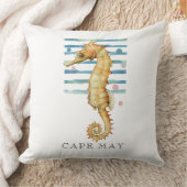 水色シーホース、ビーチ、ケープメイ クッション (ブランケット)