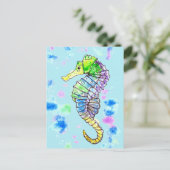 水色シーホース ポストカード (スタンド正面)