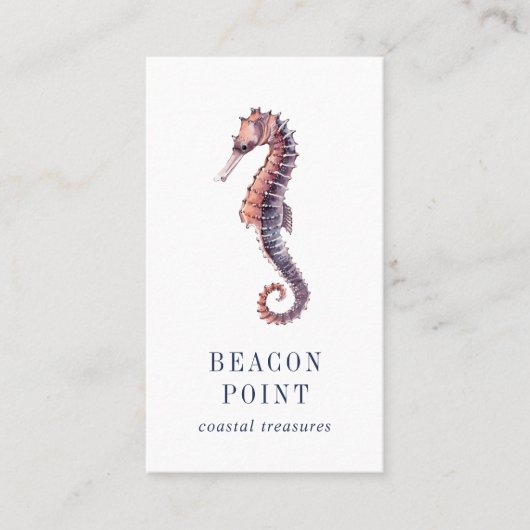 水色シーホース 名刺 (正面)