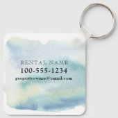 水色シーホース、沿岸ビーチ休暇レンタル キーホルダー (裏面)