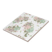 水色シームレスアジサイバラ芽フランスの タイル (側面)