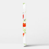 水色シームレス模様オレンジケシの花 Case-Mate iPhoneケース (裏面 / 左)