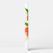 水色シームレス模様オレンジケシの花 Case-Mate iPhoneケース (裏面 / 右)