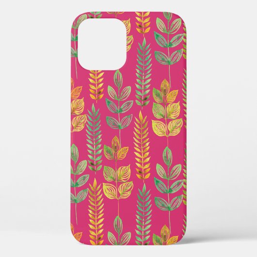 水色シームレス花模様バックグラウンド文字 Case-Mate iPhoneケース (裏面)