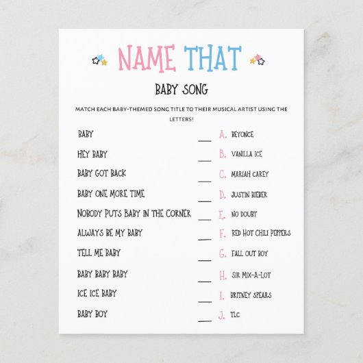 水色ジェンダーリビールネームそのベビーソングゲーム (正面)