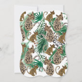 水色ジャガージャングルサファリチータネコ 招待状 (裏面)