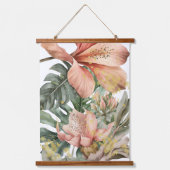 水色ジャングルオーキッドの花 吊り下げ型タペストリー (正面)