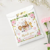 水色ジャングルサファリアニマルガールズ誕生日 フェイバーバッグ (封をした状態)