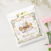 水色ジャングルサファリアニマルガールズ誕生日 フェイバーバッグ (封をした状態)