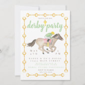 水色ジョッキーダービーパーティー競馬カップ 招待状 (正面)