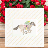 水色ジョッキーダービーパーティー競馬金ゴールド スタンダードカクテルナプキン