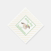 水色ジョッキーダービーパーティー競馬金ゴールド スタンダードカクテルナプキン (角)