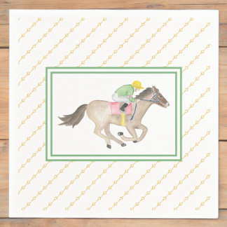 水色ジョッキープレアクネスパーティー競馬金ゴールド スタンダードカクテルナプキン