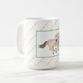水色ジョッキー競馬 コーヒーマグカップ (正面左)