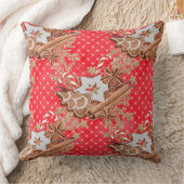 水色ジンジャーブレッドクッキーのクリスマス クッション (ブランケット)