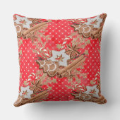 水色ジンジャーブレッドクッキーのクリスマス クッション (裏面)