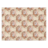 水色ジンジャーブレッドクッキーのクリスマス テーブルクロス (正面(横))