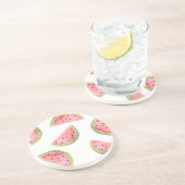 水色スイカのスライス コースター (側面)