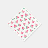 水色スイカ。子供のパターン。ピンクベリー スタンダードカクテルナプキン (角)