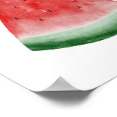 水色スイカ。熱帯夏の果実 ポスター (角)