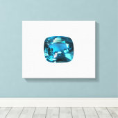 水色スカイブルー キャンバスプリント (インサイチュ (ウッドフロア))