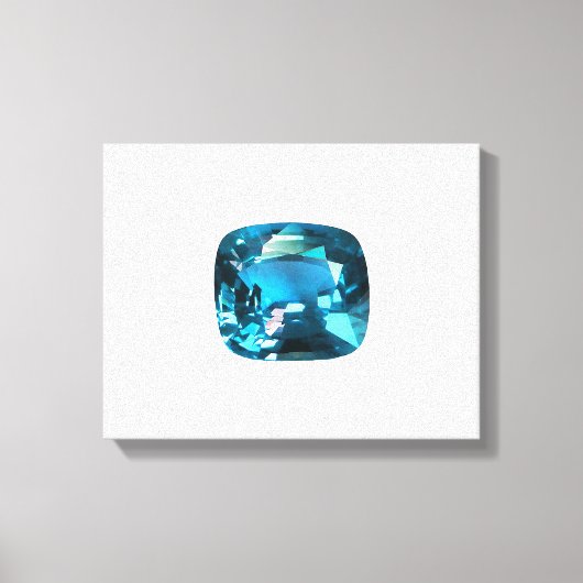 水色スカイブルー キャンバスプリント (正面)