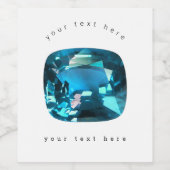 水色スカイブルー ワインラベル (シングルラベル)