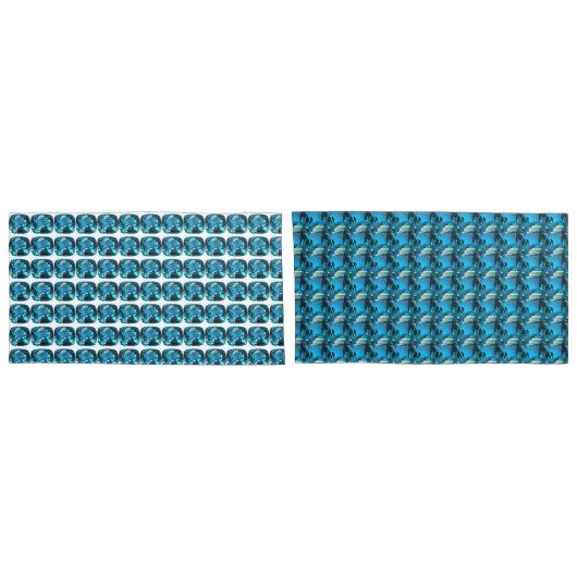 水色スカイブルー 枕カバー (裏面-セット)