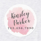 水色スクリプト名Ironオン ラベル (デザイン1)