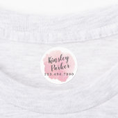 水色スクリプト名Ironオン ラベル (貼付)