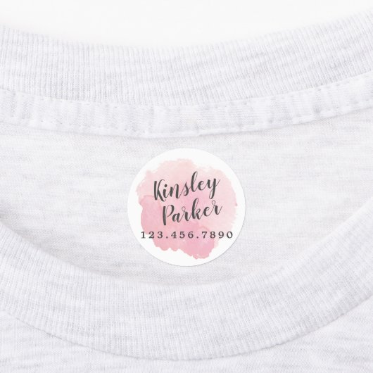 水色スクリプト名Ironオン ラベル (貼付)