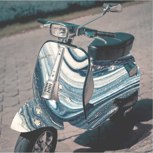 水色スクーター シール (正面)