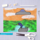 水色スケッチのガチョウの地球外的な瞬間 薄葉紙 (クラフト)