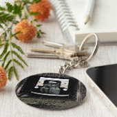 水色スケッチ1947アンティークトラックキーチェーン キーホルダー (側面)