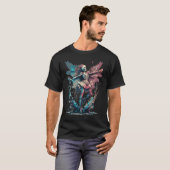 水色スケルトン妖精ゴシックFairycore グランジ Tシャツ (正面フル)