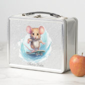 水色スケートボードマウスメタルランチボックス メタルランチボックス (インサイチュ)