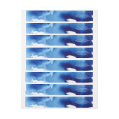 水色スタイリッシュシックなダークネイビーブルーアドレス ラップアラウンドラベル (シート)