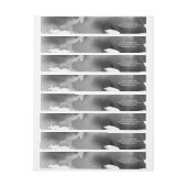 水色スタイリッシュシックな灰色モノインクアドレス ラップアラウンドラベル (シート)