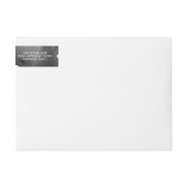 水色スタイリッシュシックな灰色モノインクアドレス ラップアラウンドラベル (正面)