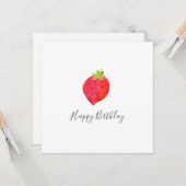 水色ストロベリーカード カード (正面/裏面インサイチュ)