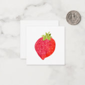 水色ストロベリーノートカード ノートカード (正面/裏面インサイチュ)
